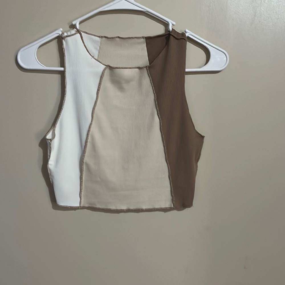 Color block crop top